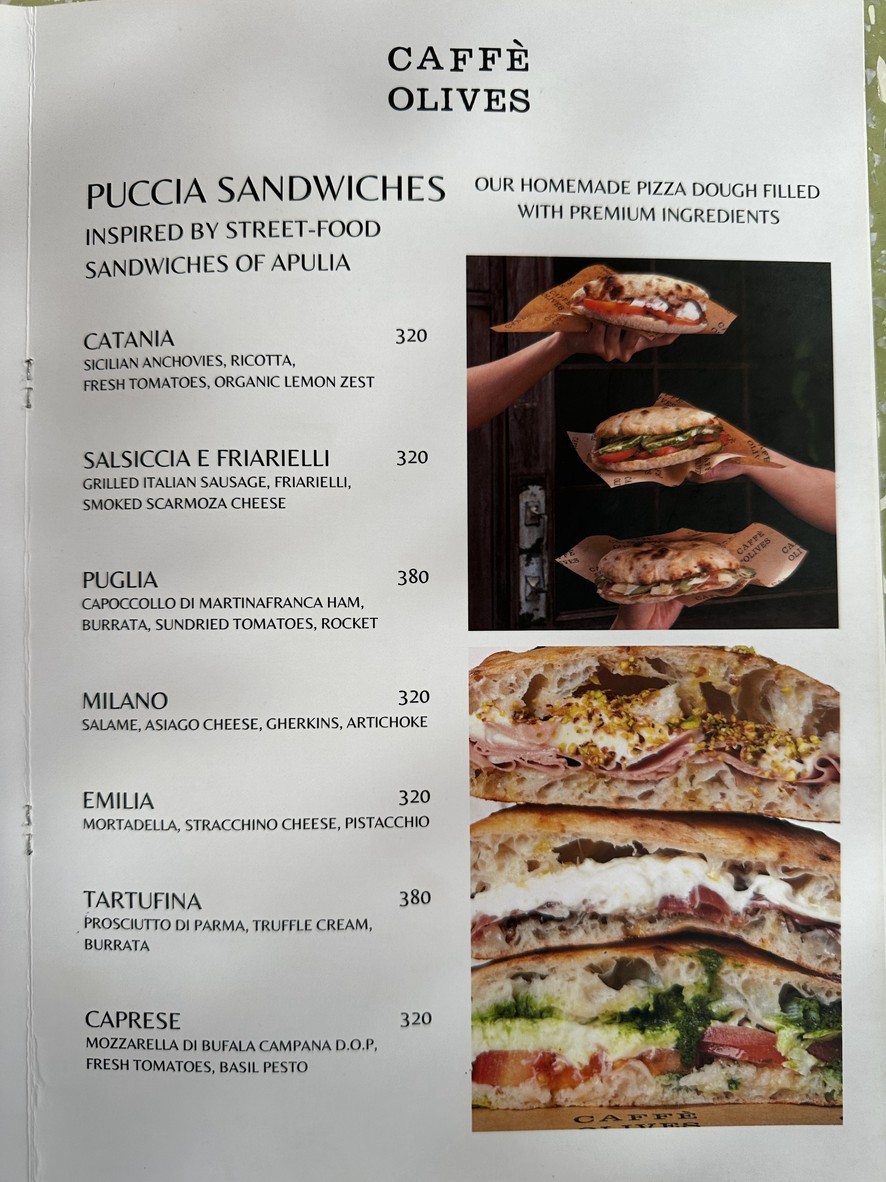 Caffè Olives menu 2