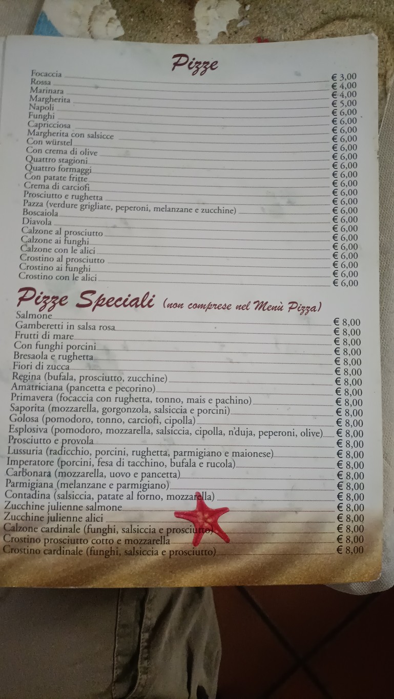 Ristorante Stella Marina menu 3