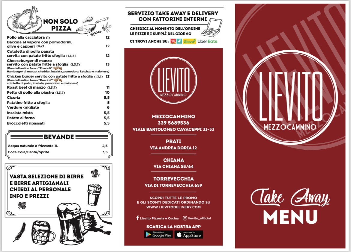 Lievito Mezzocammino menu 1