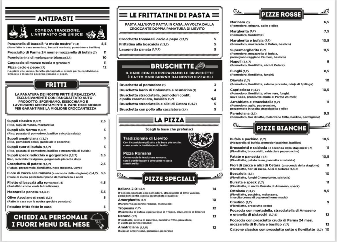 Lievito Mezzocammino menu 2