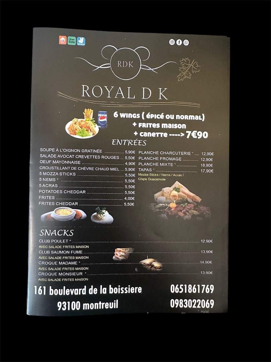 Royale DK menu 3