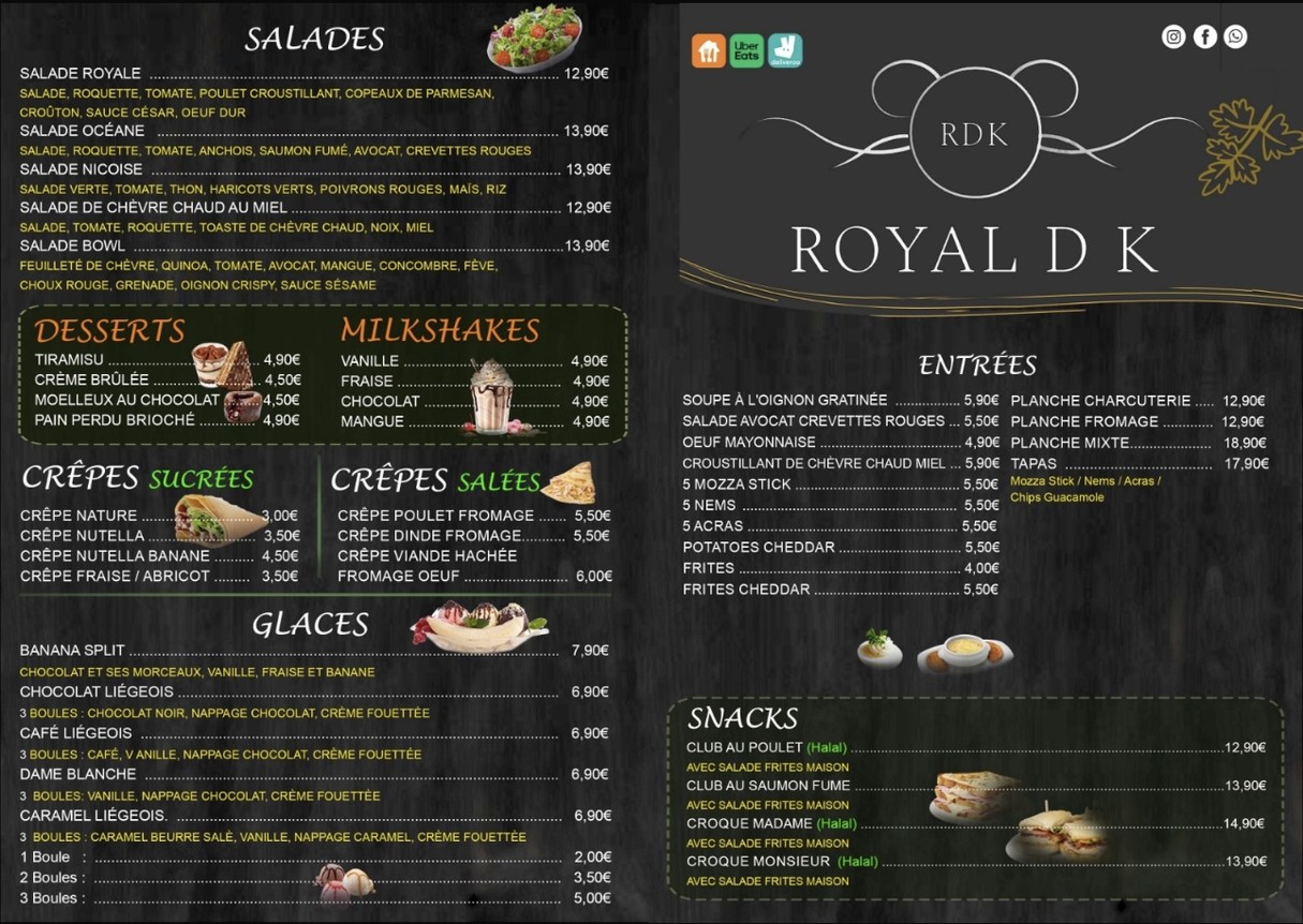 Royale DK menu 5