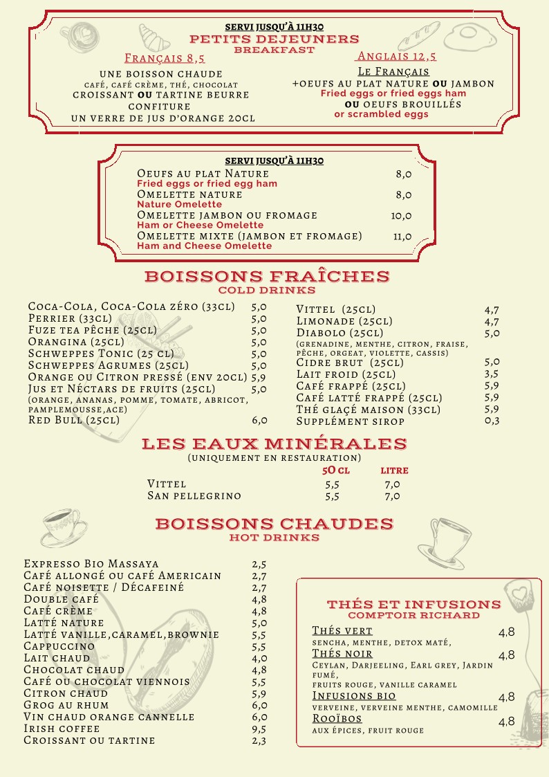 La Consigne menu 3
