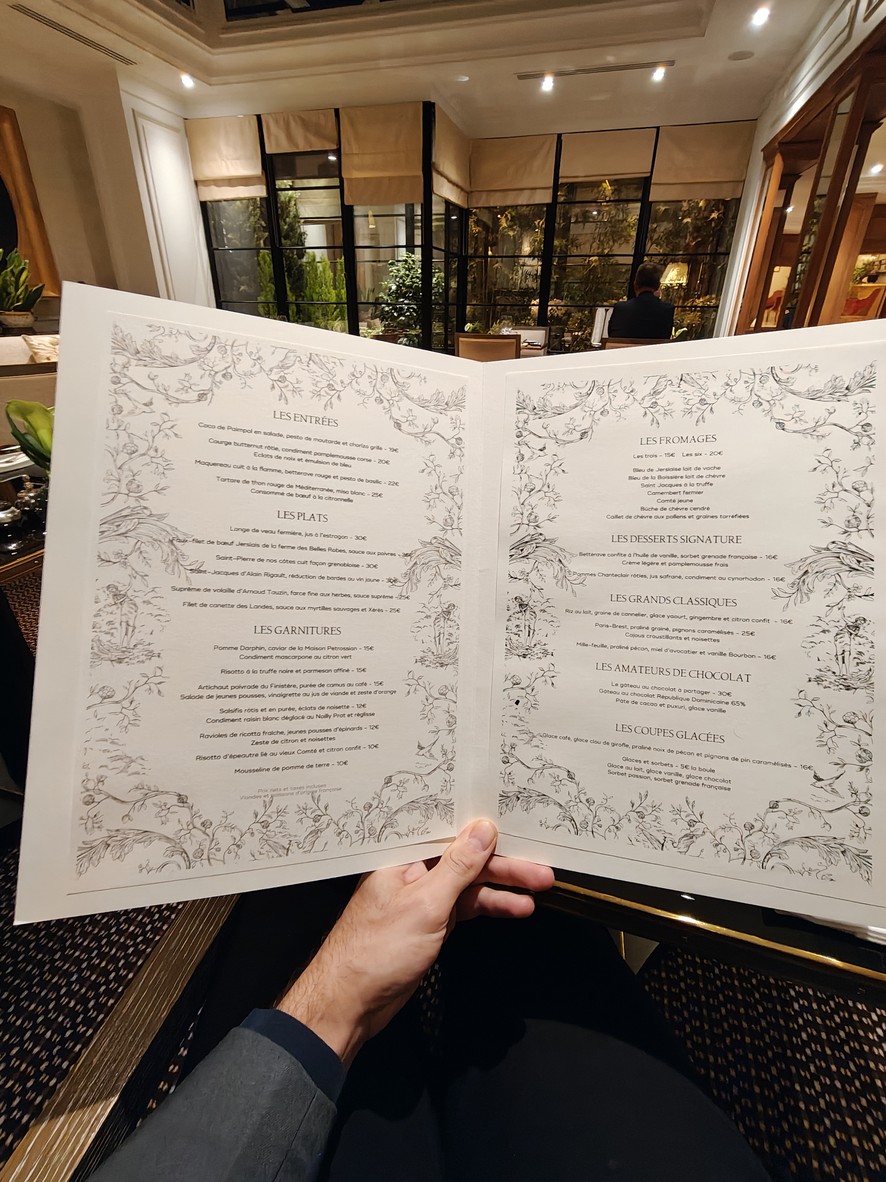 Les Confidences menu 2