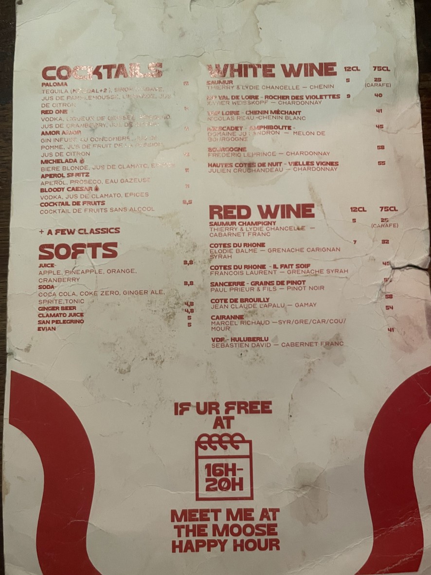 The Moose menu 3