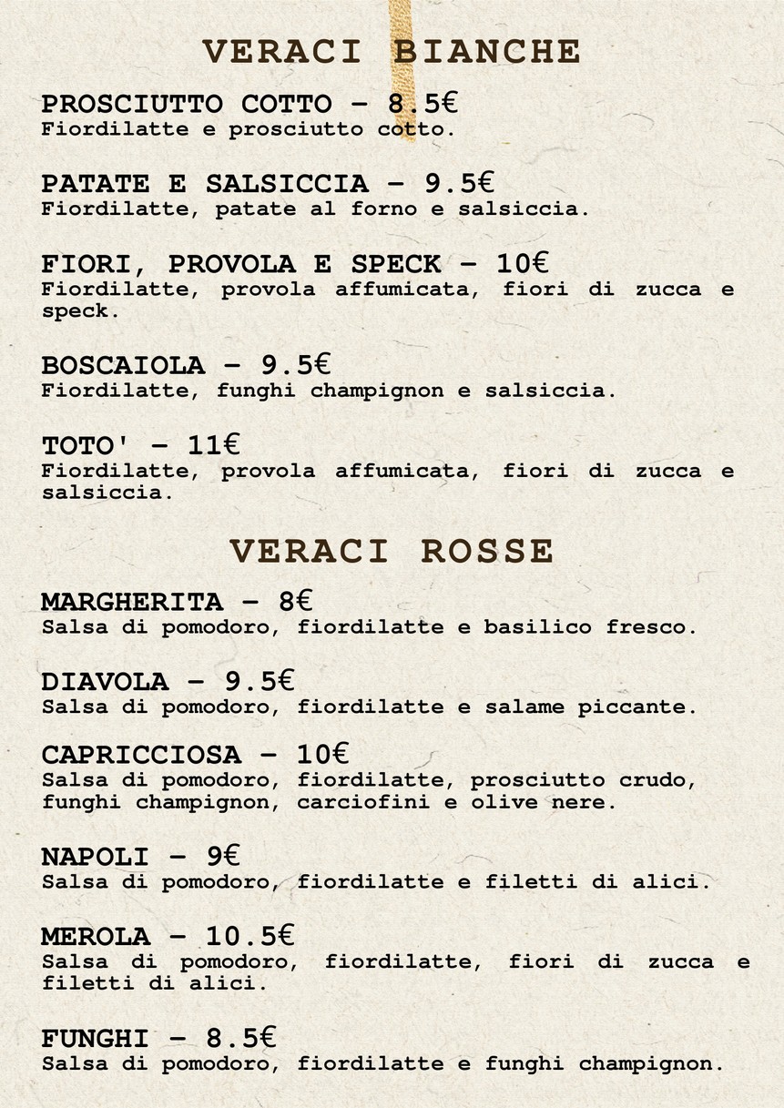 Fiori di Zucca - La Pizza Napoletana a Casa tua (zona Marconi) menu 2