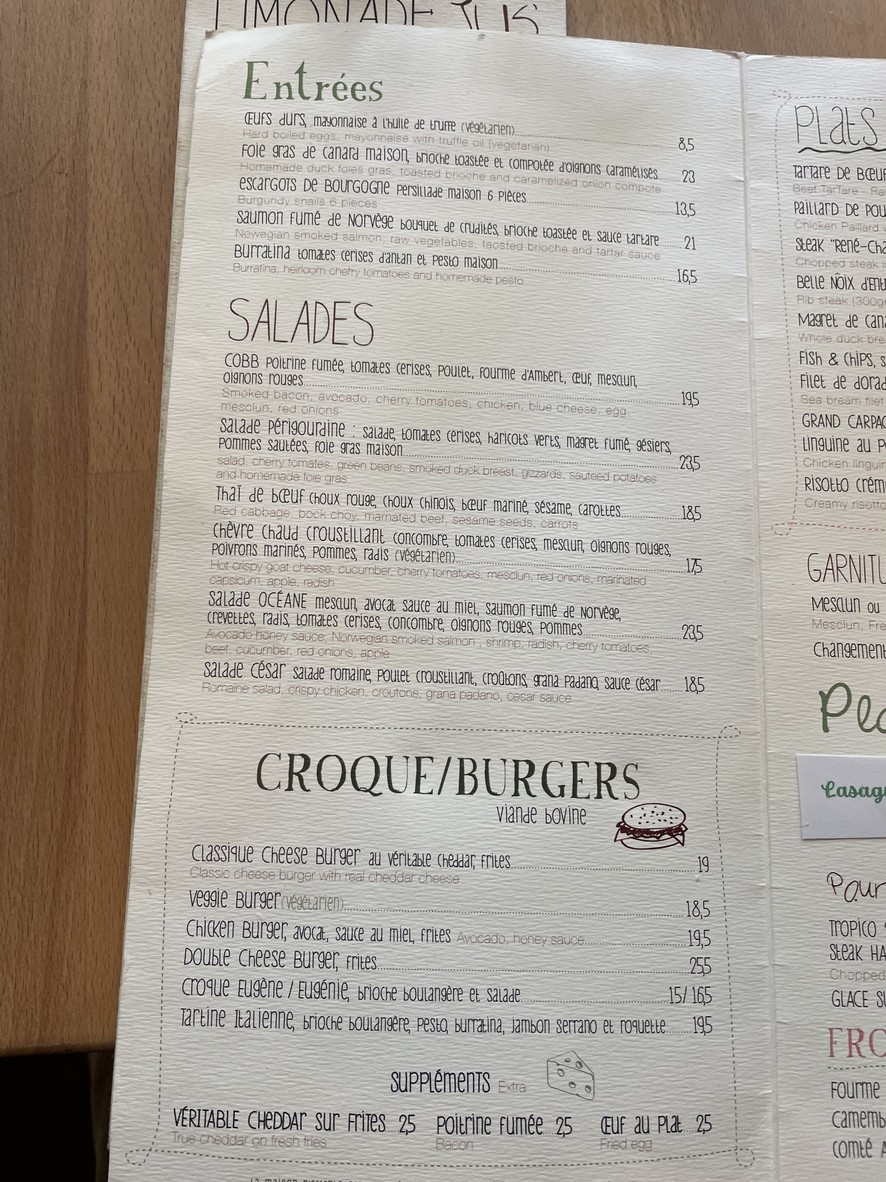 Café Eugène menu 2