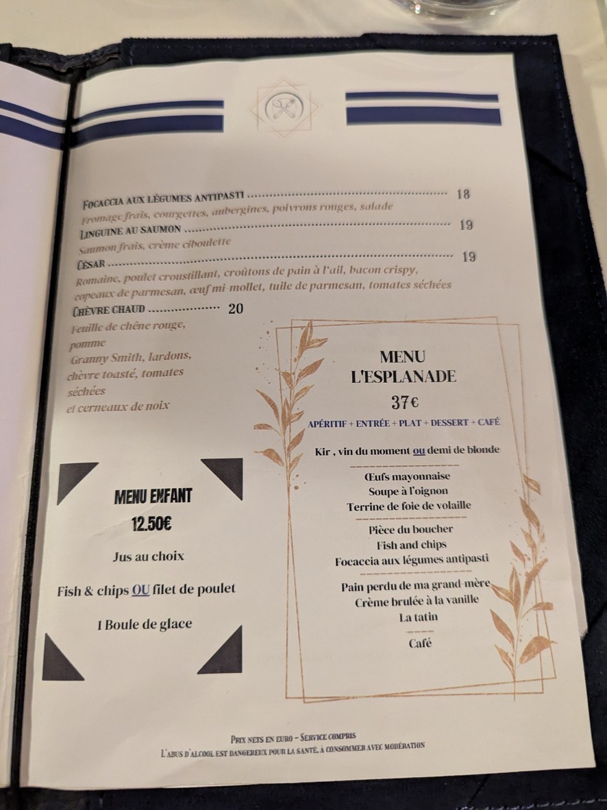 Le Victor Hugo menu 4