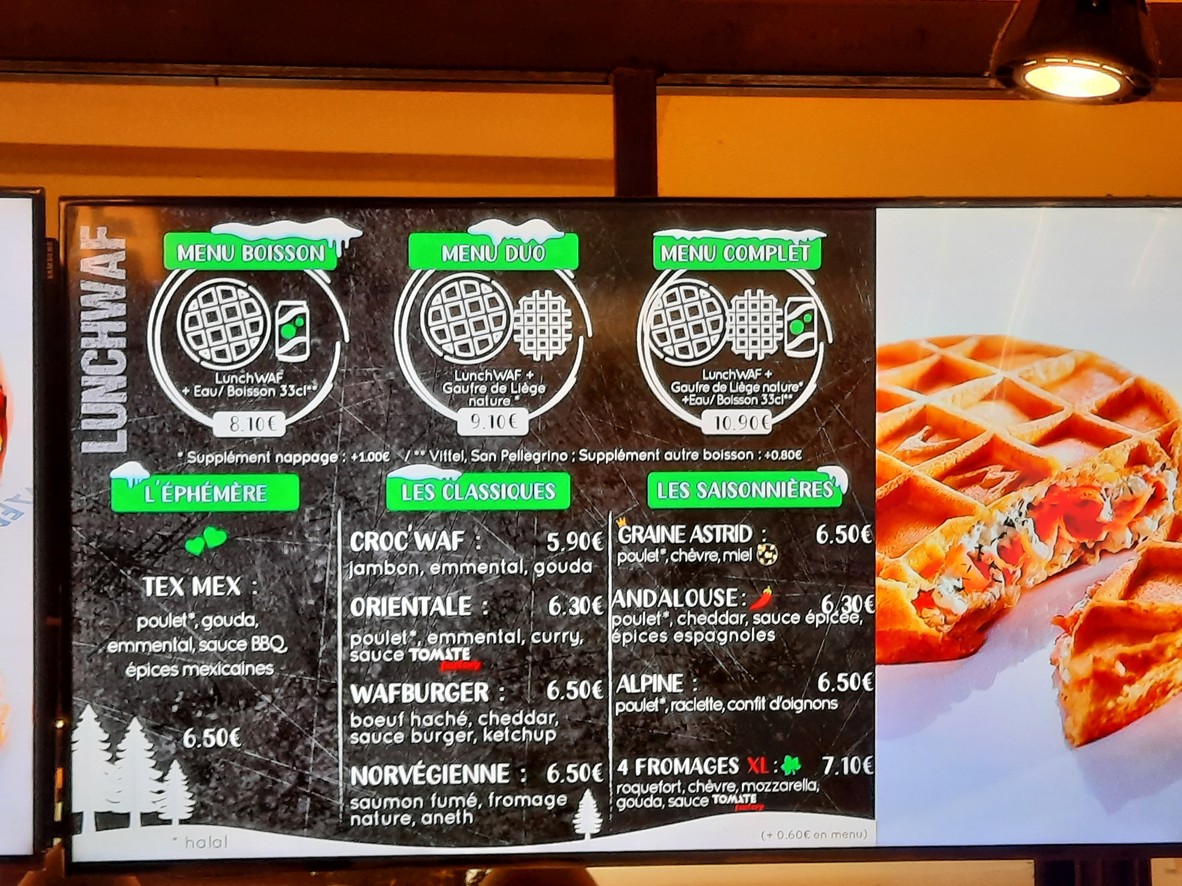 Waffle Factory menu 2