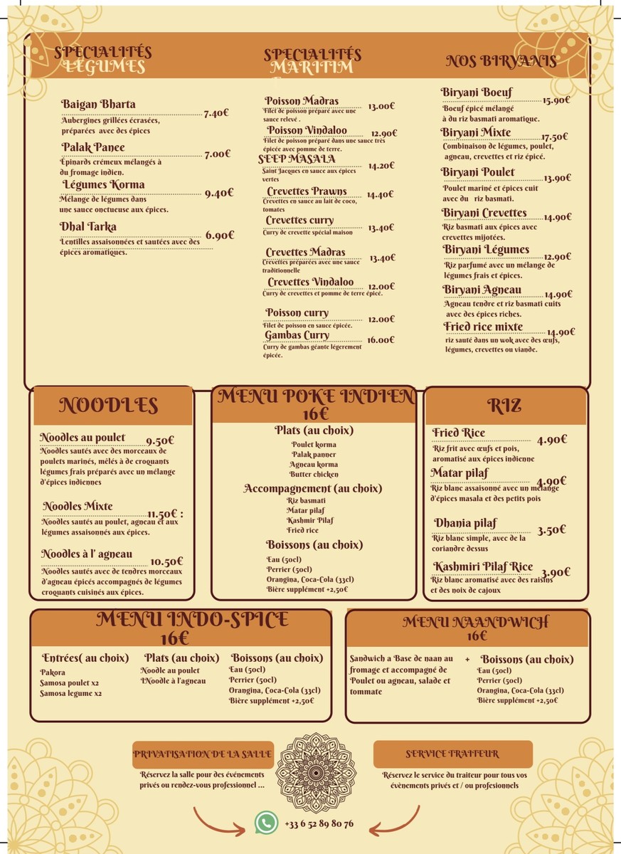 Chez Hashana menu 2