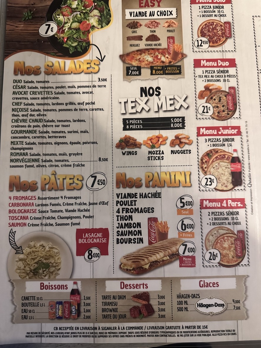 Allo Pizza Express menu 3
