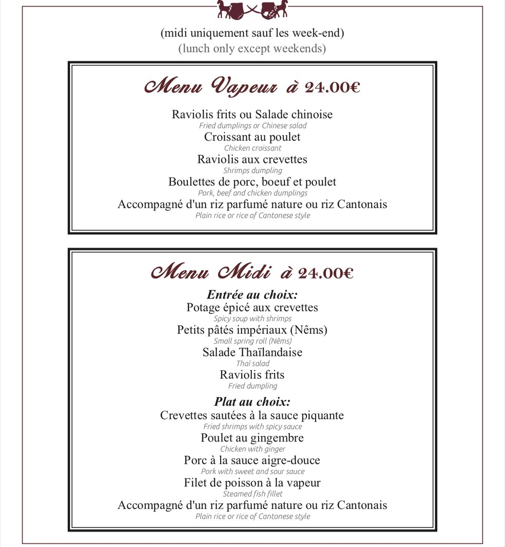 Lao Tseu menu 1