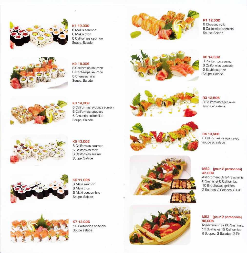 Nagoya Vouillé menu 3