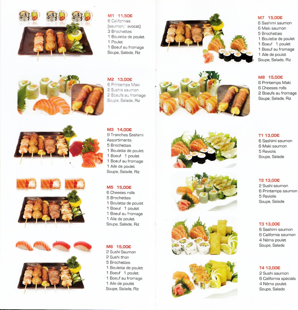 Nagoya Vouillé menu 4