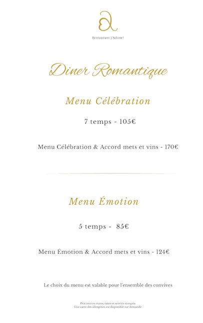 Restaurant j'Adore !