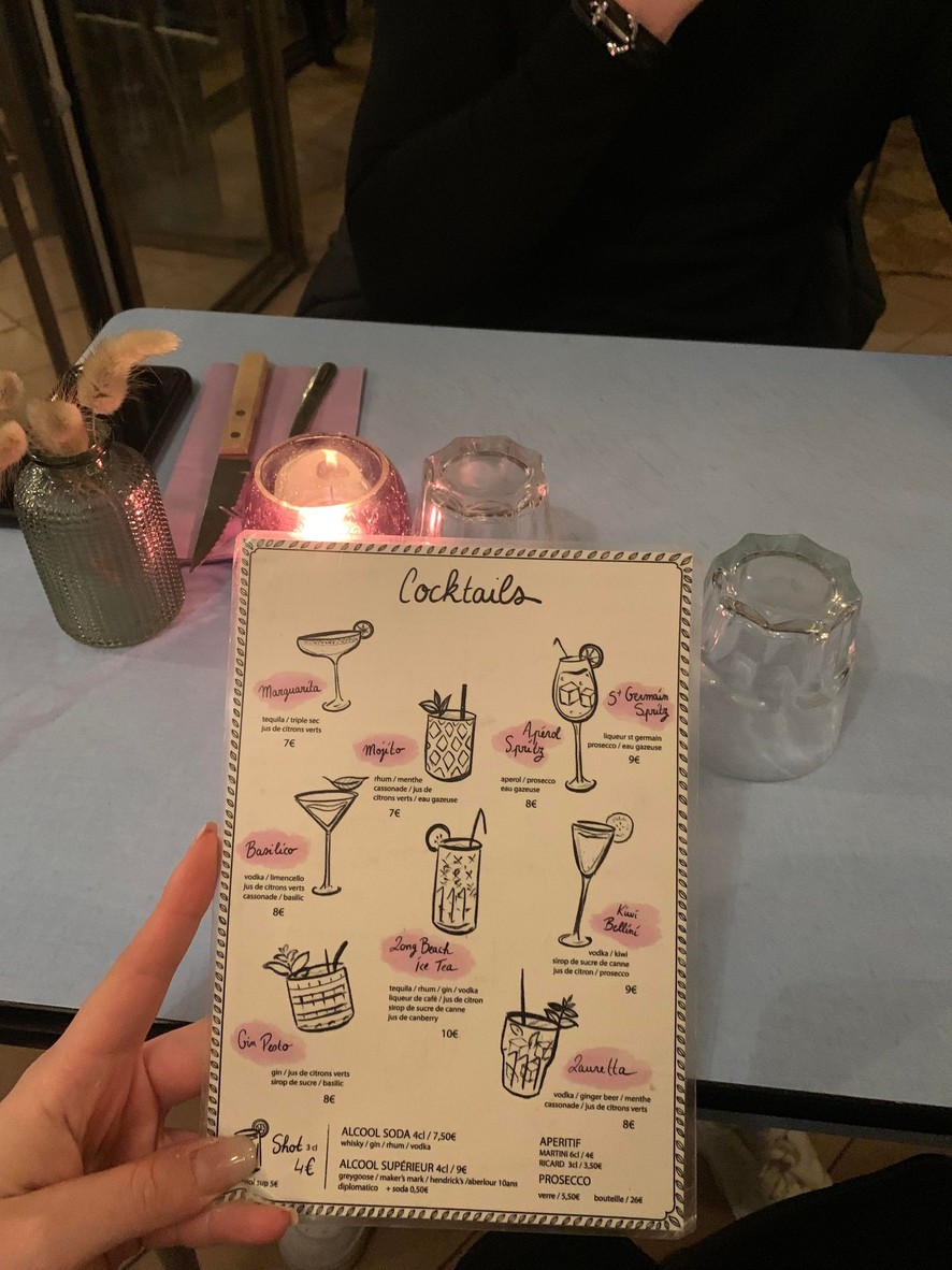 Lauretta menu 3
