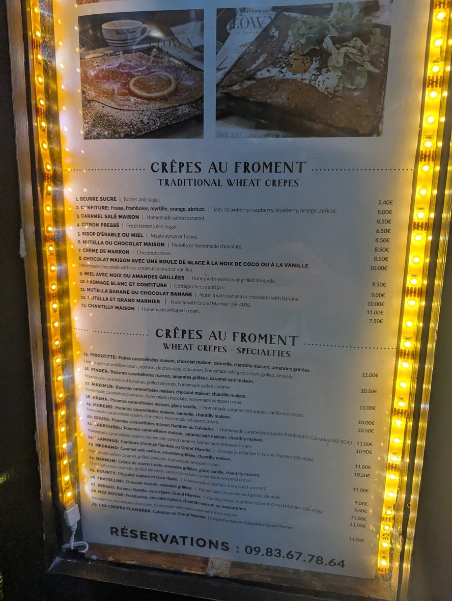 Crêperie des Canettes menu 3