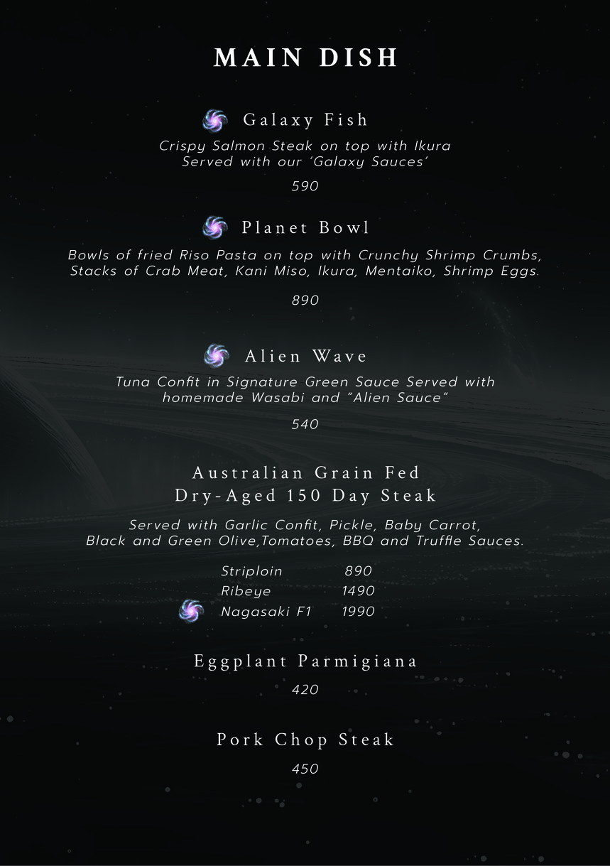 Cosmic Cuisine Sukhumvit32 menu 3