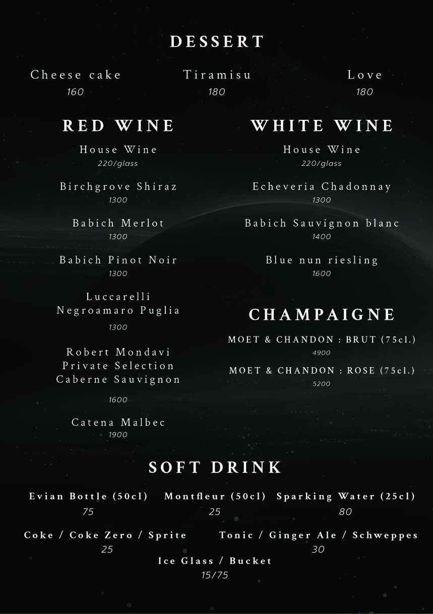 Cosmic Cuisine Sukhumvit32 menu 4