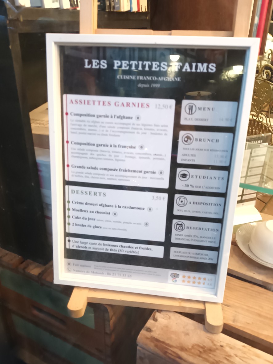 Las Pequeñas Hambre menu 1