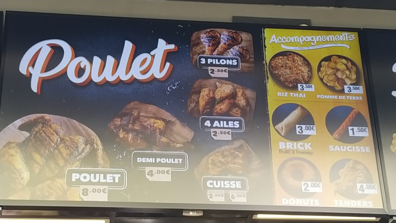 100% Crousti Original menu 1