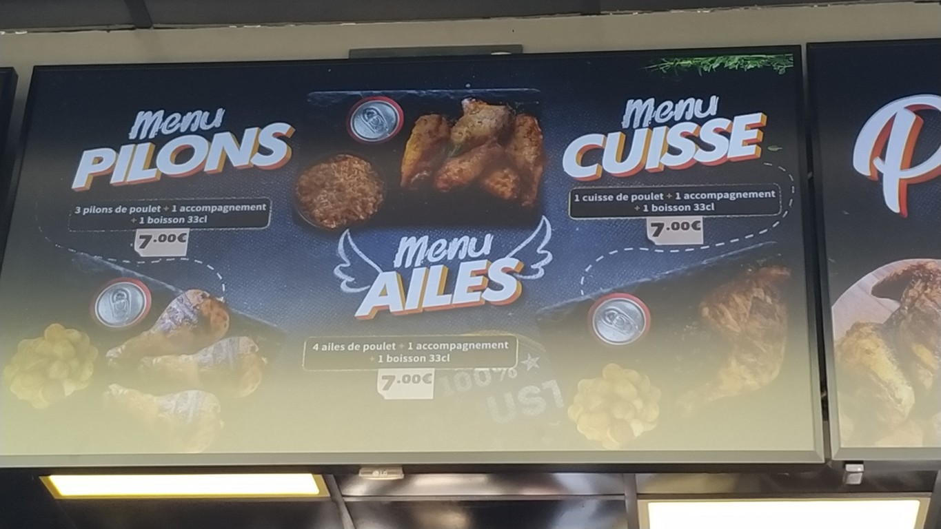 100% Crousti Original menu 2