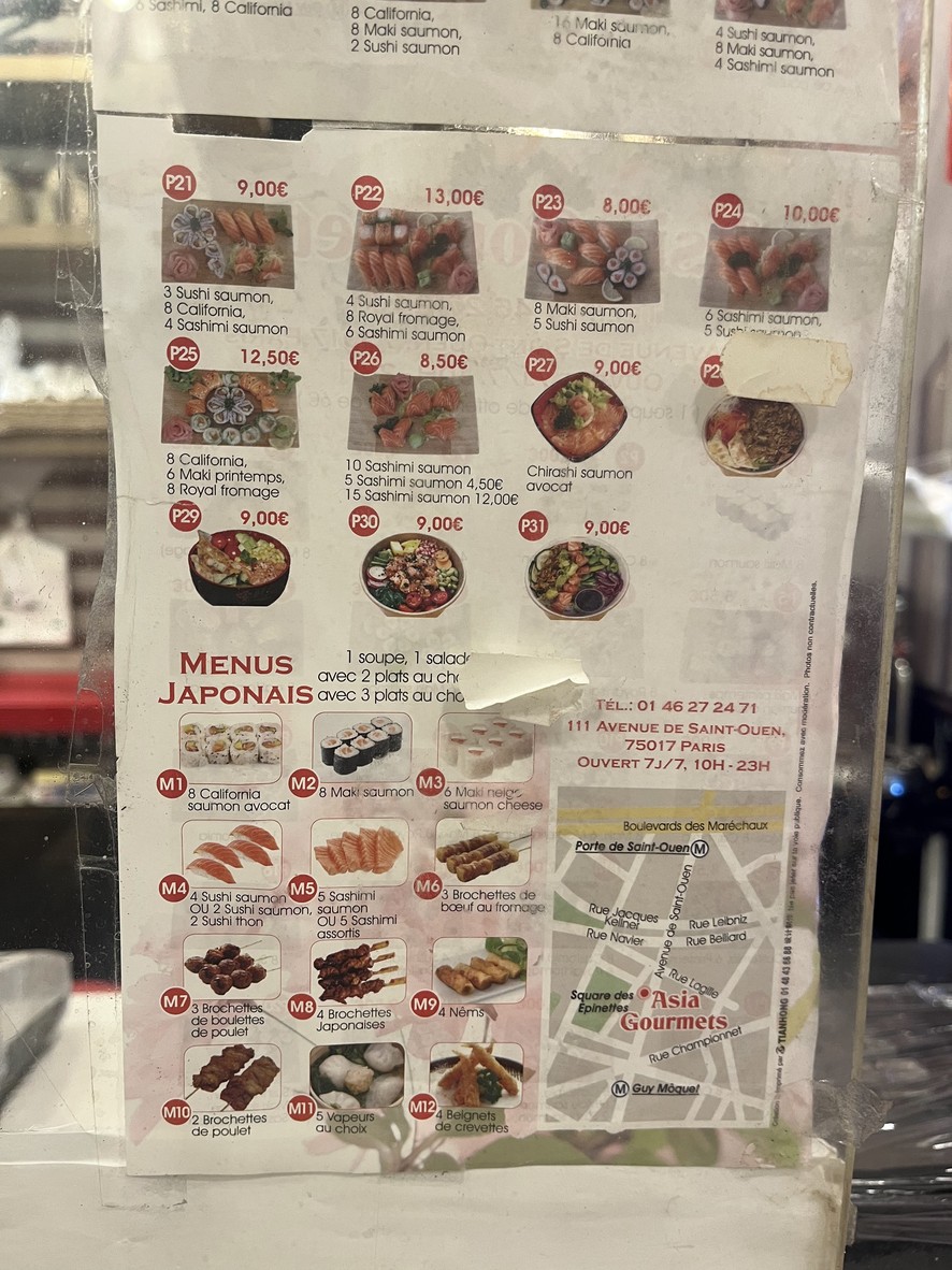 Asia Gourmet menu 2