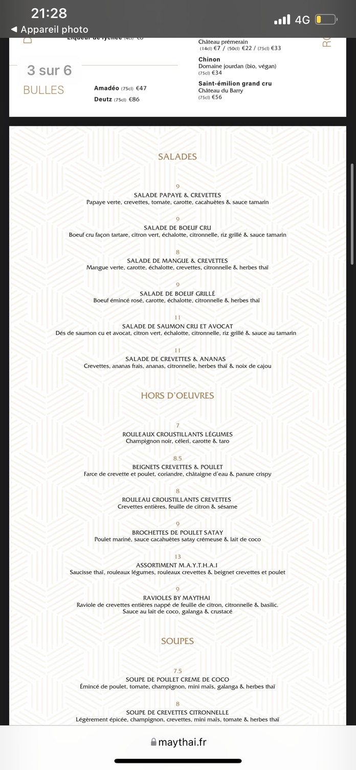 Maythai menu 2