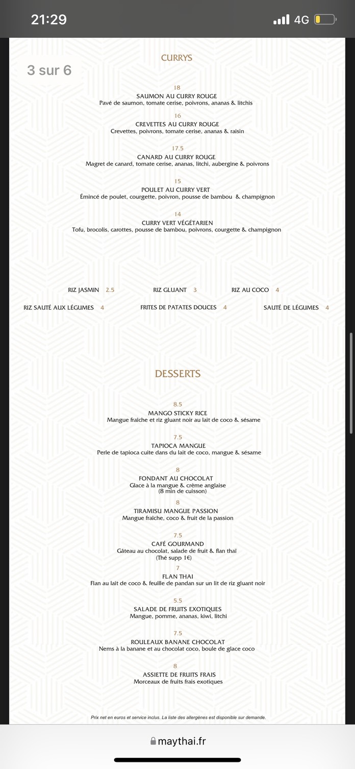 Maythai menu 4
