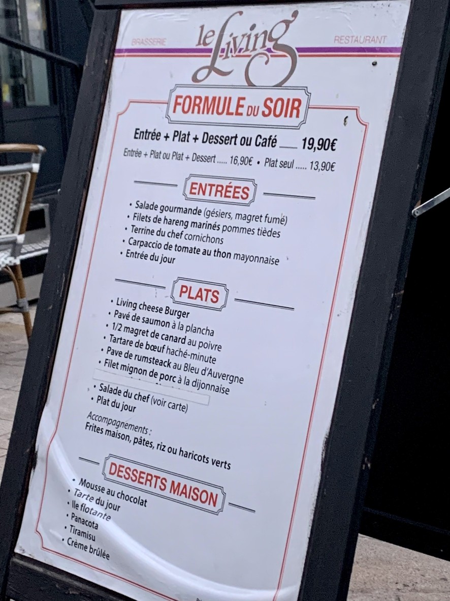 Le Living Bar Restaurant menu 2