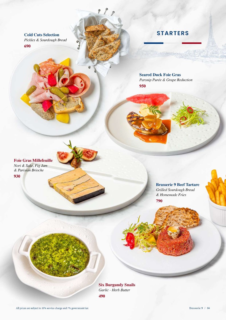 Brasserie 9 menu 2