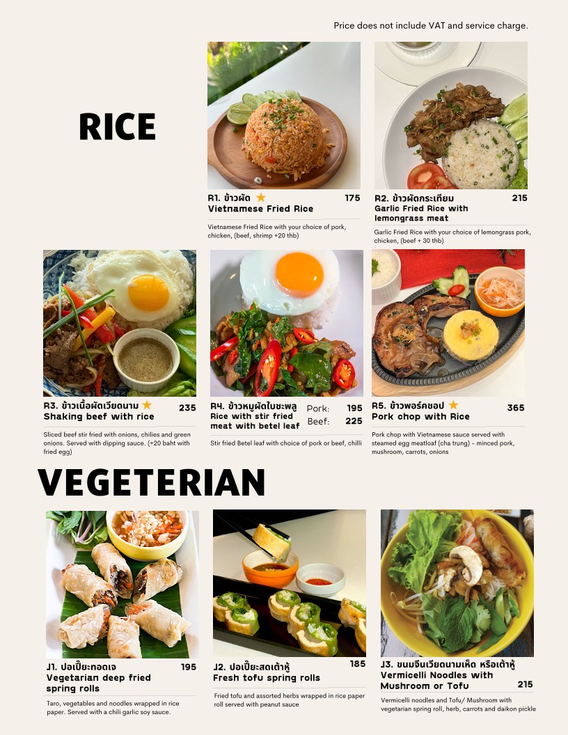Vietnamese and more menu 4