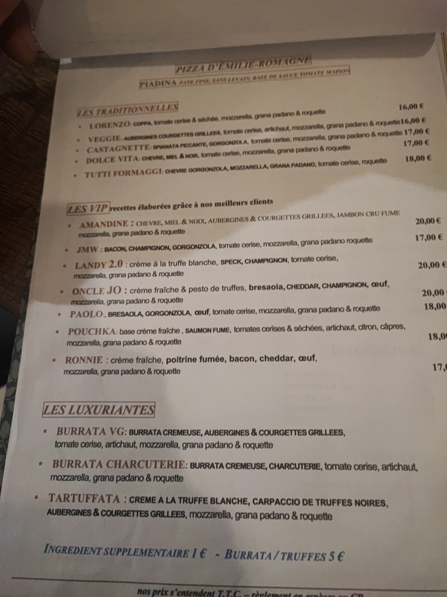 Les RDV Italiens menu 2