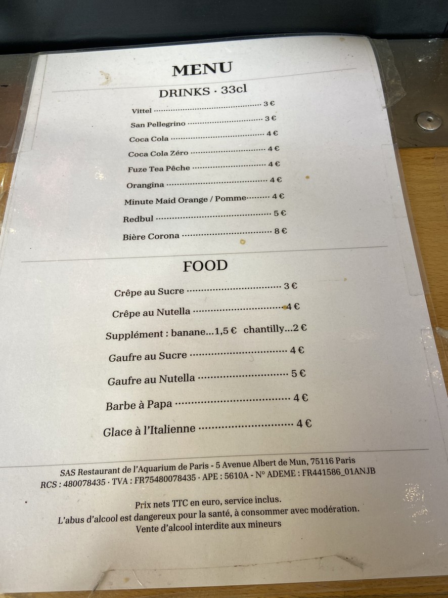 Place Suisse x Village du Trocadero menu 2