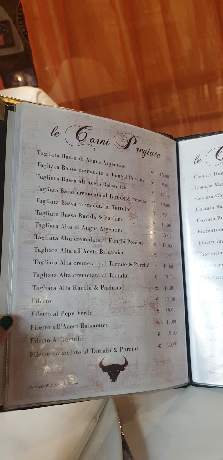 I Carnivori . menu 5