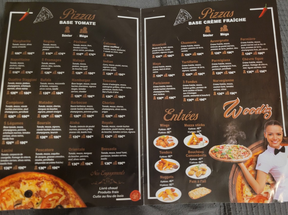 Woodiz Pantin menu 1