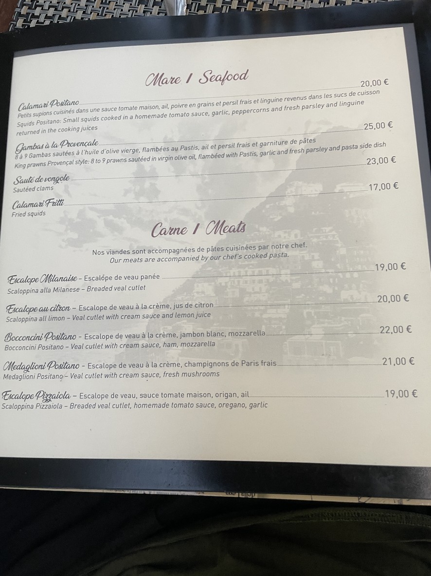 Pizzeria Positano menu 4