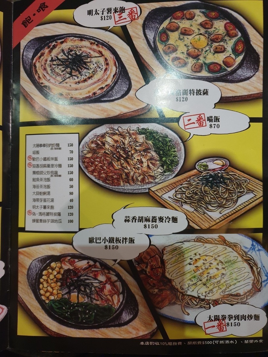 Nǐ huíláile xíngnán shítáng menu 2