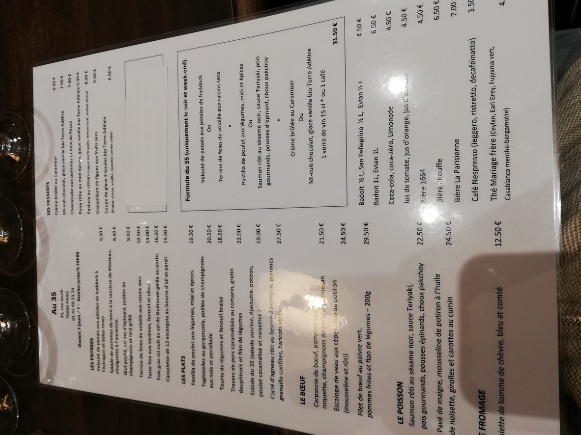 Au 35 menu 2
