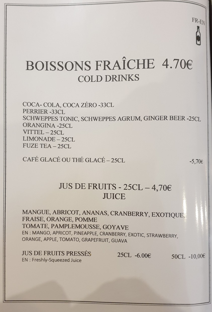 Le Petit L'or menu 4