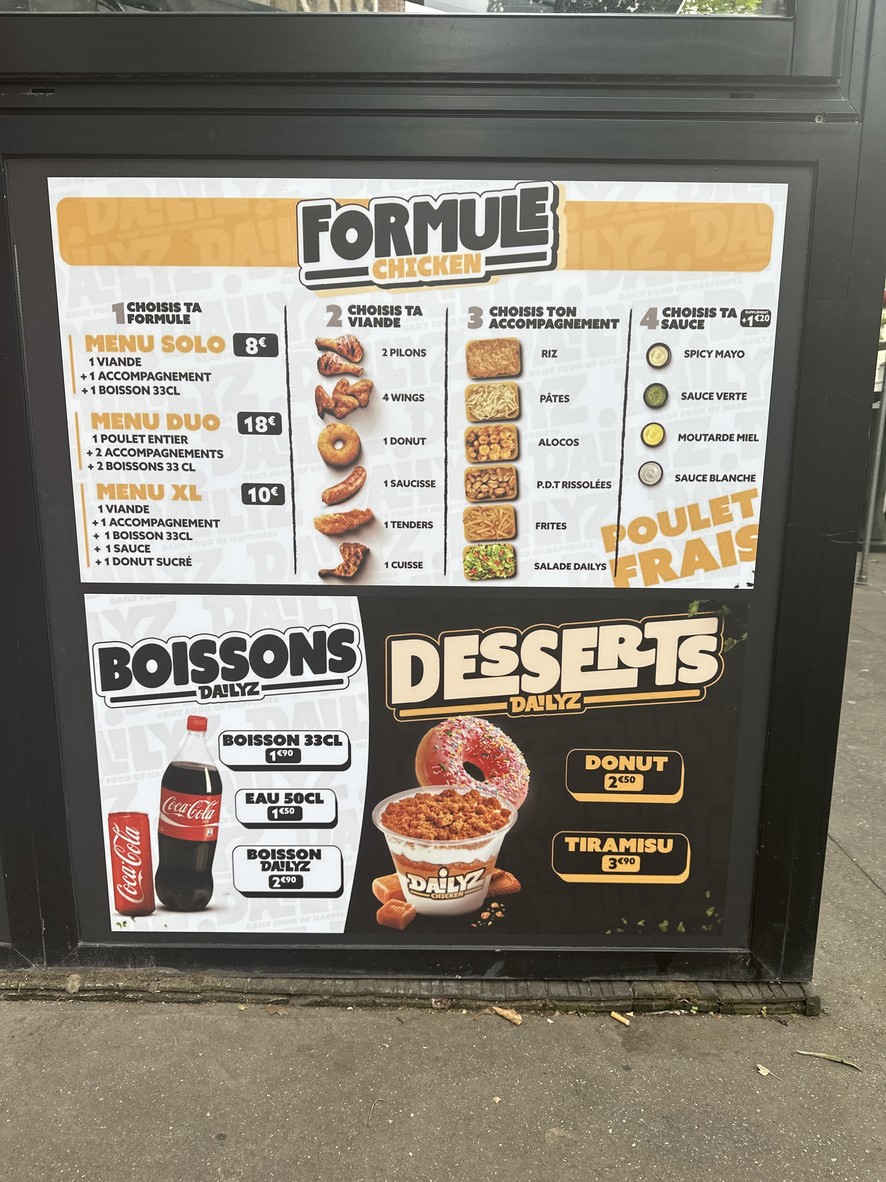 Dailyz Chicken menu 2