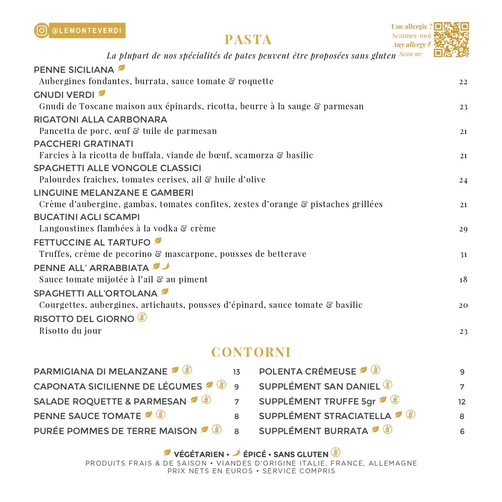 Le Monteverdi menu 2