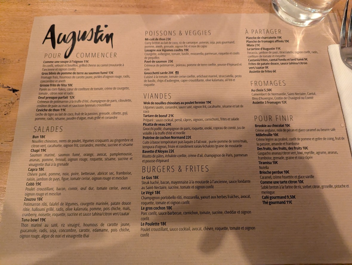 Augustin menu 1