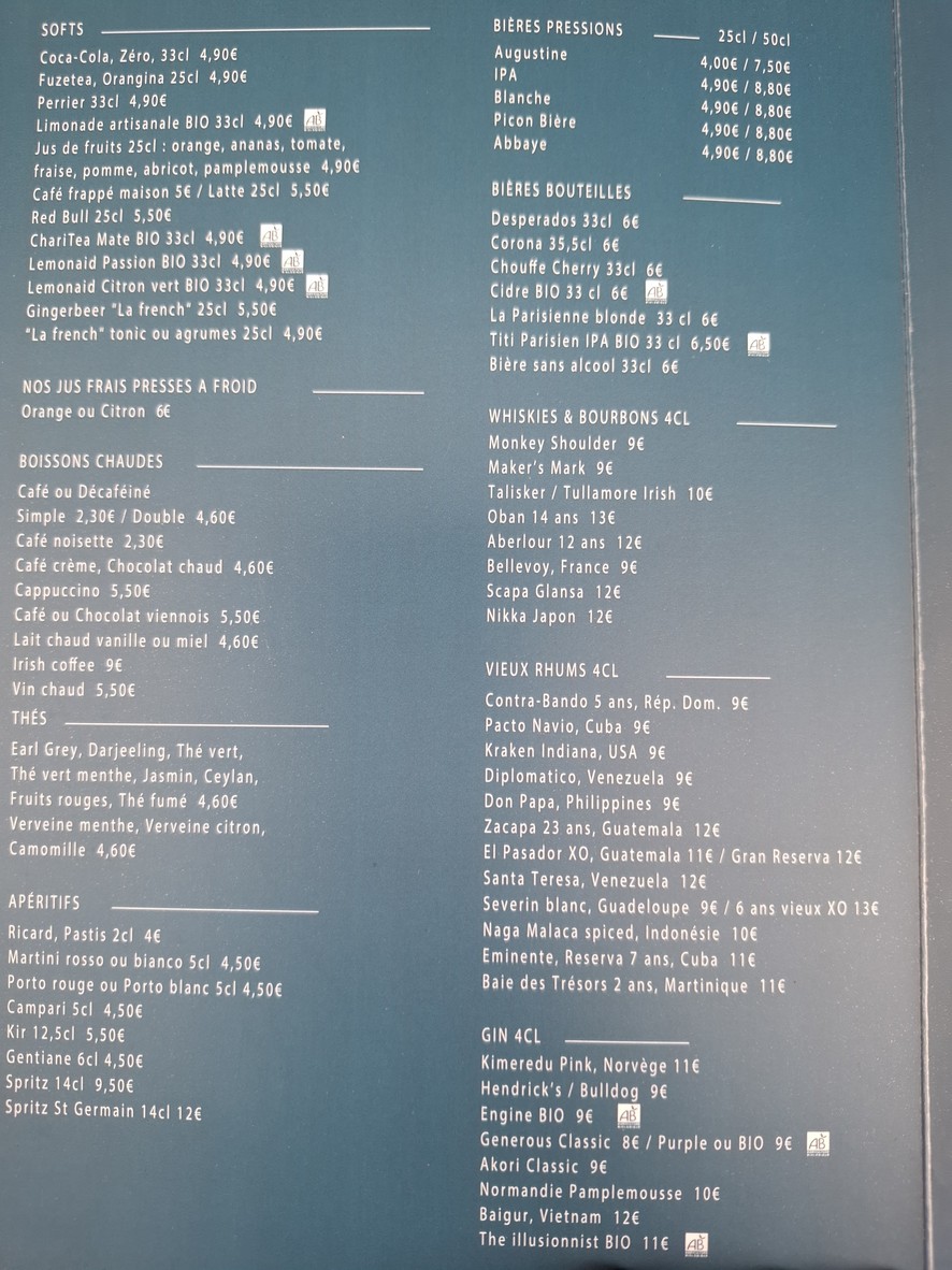 Augustin menu 2