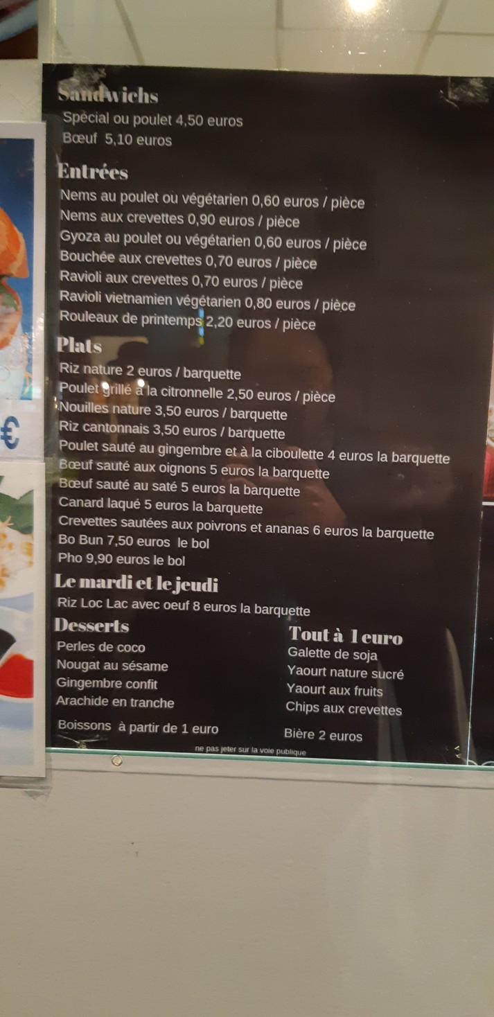 Au Vietnam menu 2