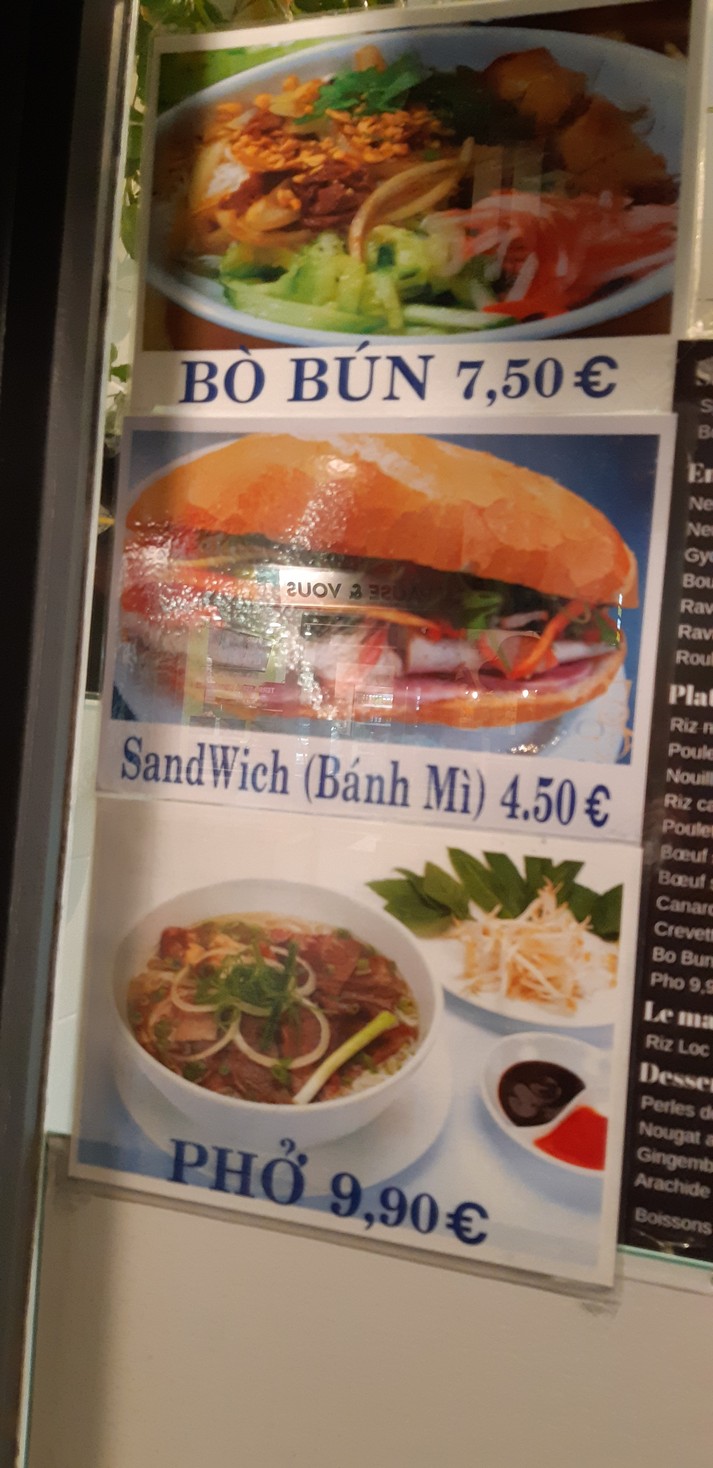 Au Vietnam menu 3