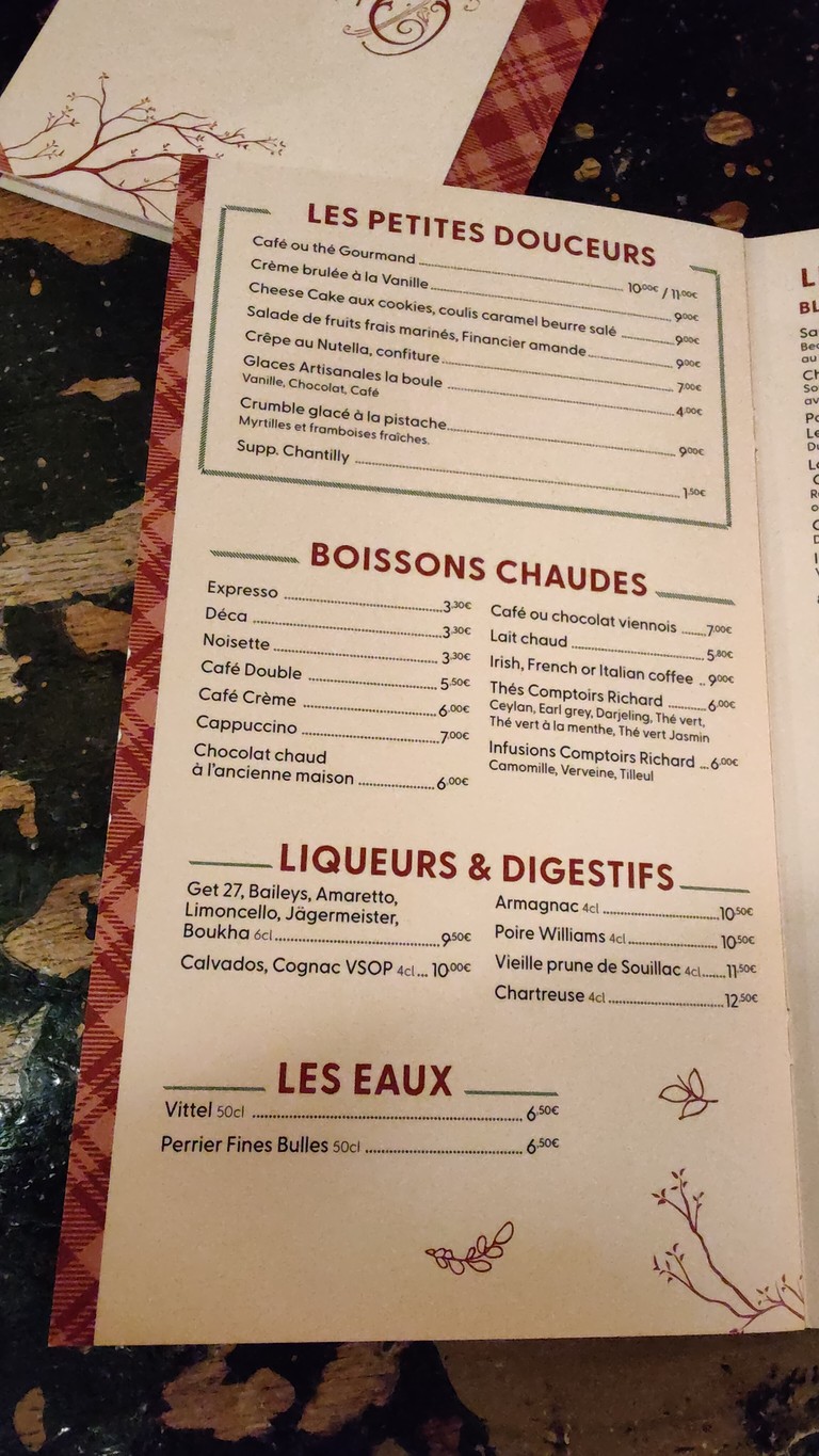 Le Quotidien menu 2