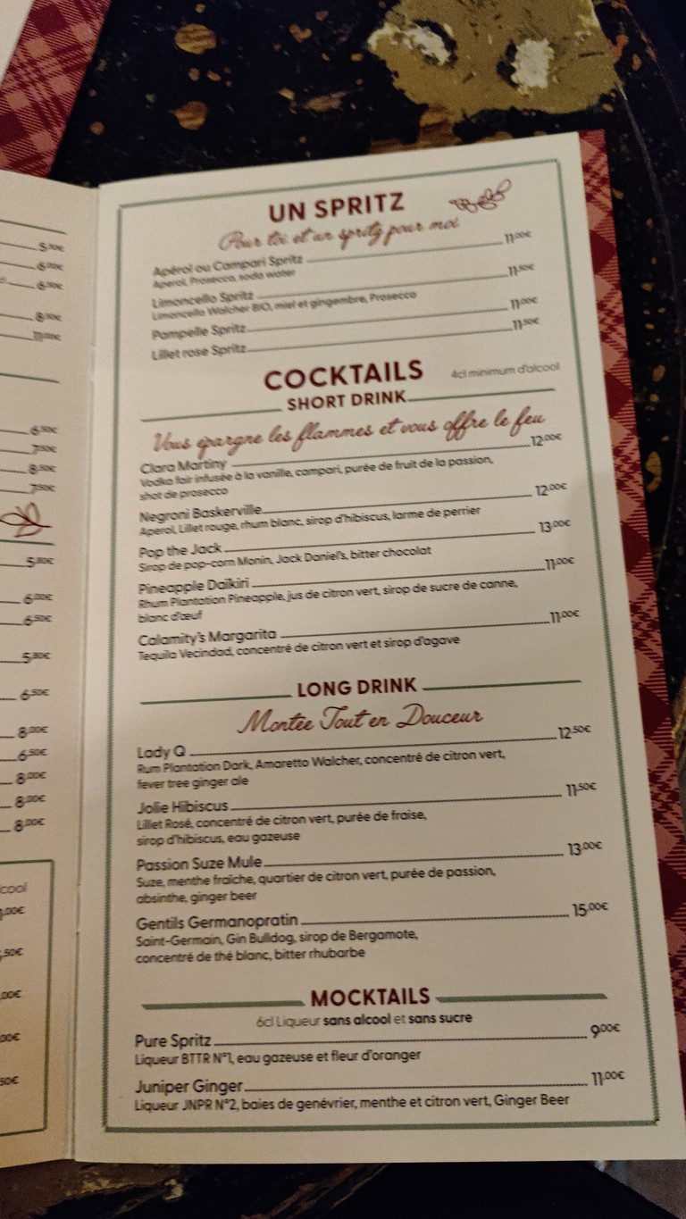 Le Quotidien menu 3