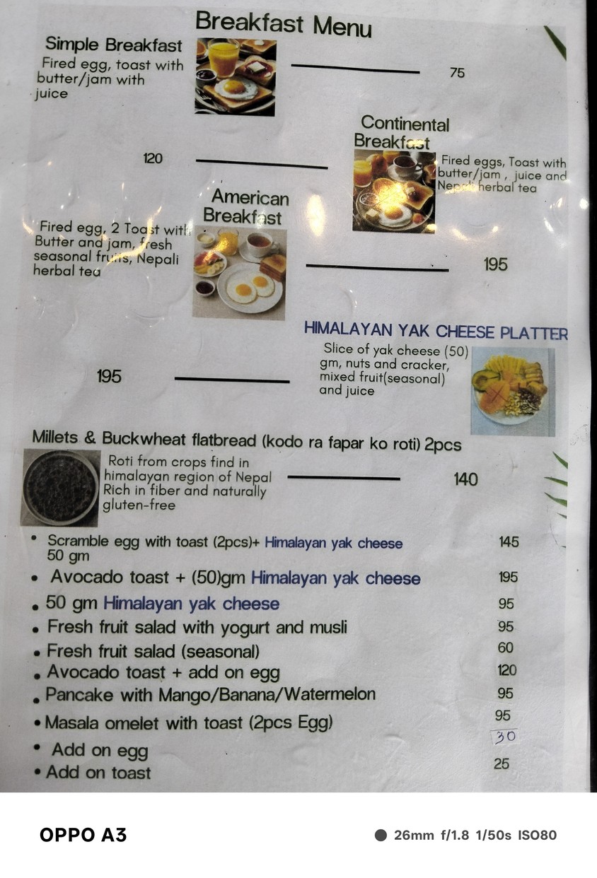 Himalayan Coffee menu 2