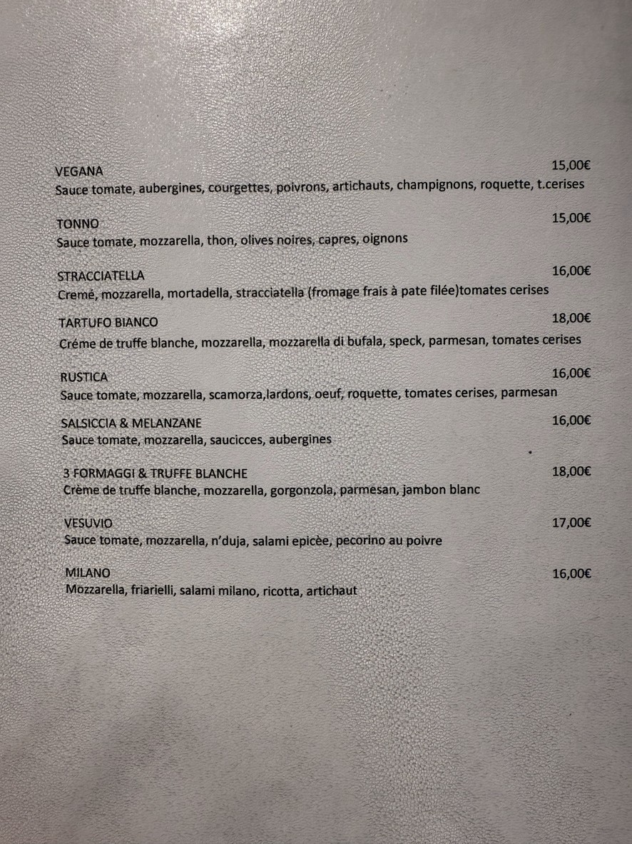 Il Padrino menu 2